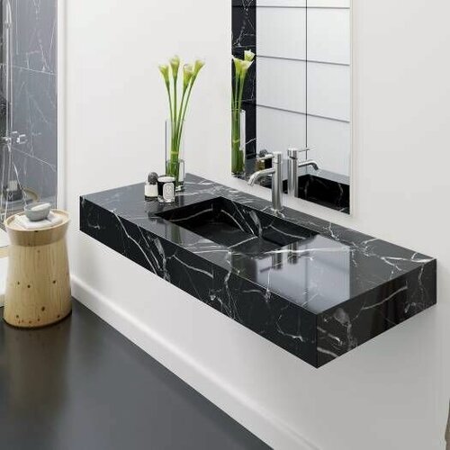 Изображение товара Столешница с раковиной из керамогранита , раковина в ванную