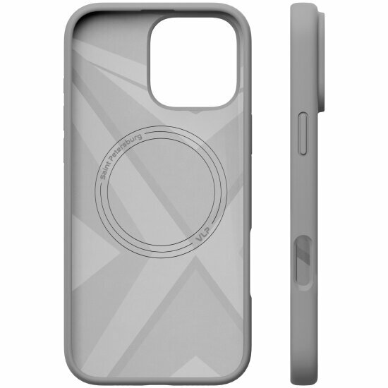 Чехол Vlp для Apple iPhone 16 Pro Max, Aster Case с MagSafe, серый — фото 1