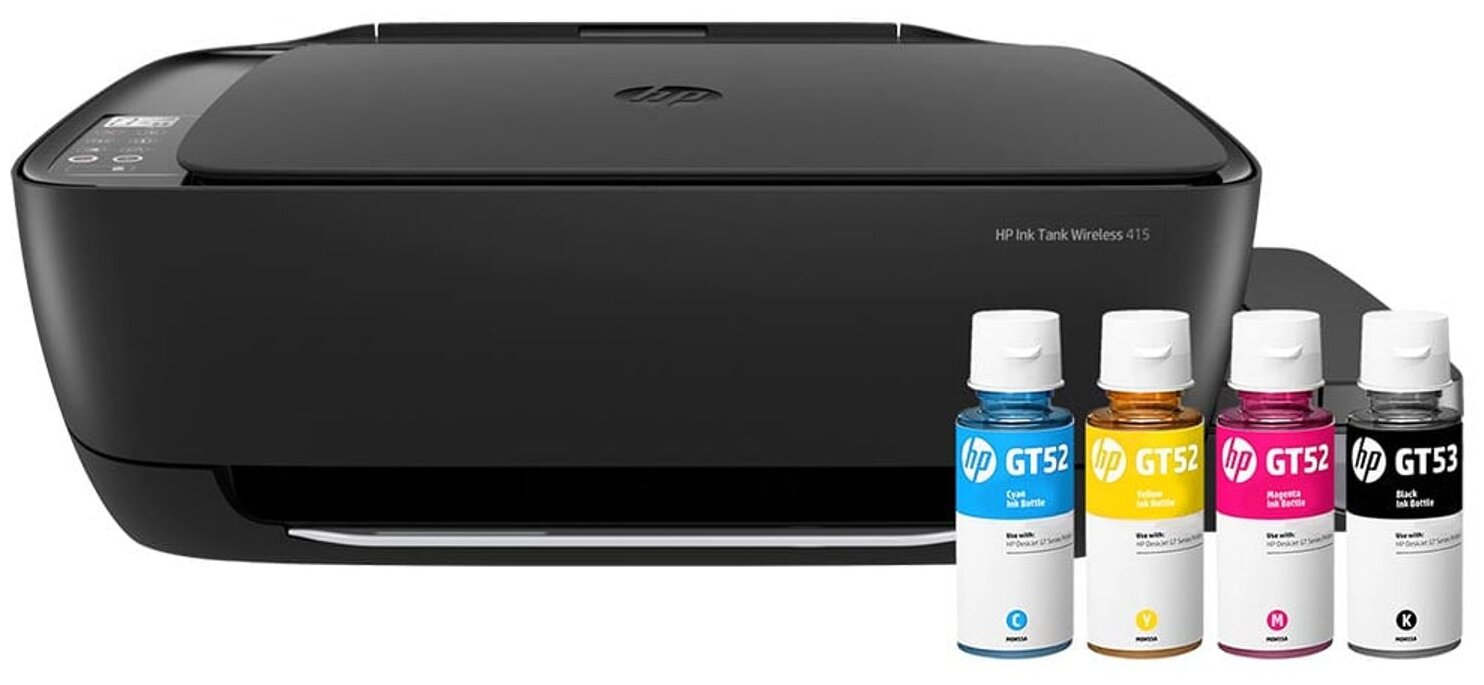 МФУ струйное цветное HP Ink Tank 415, A4, 8/5 стр/мин, USB, Wi-Fi, СНПЧ — фото 1