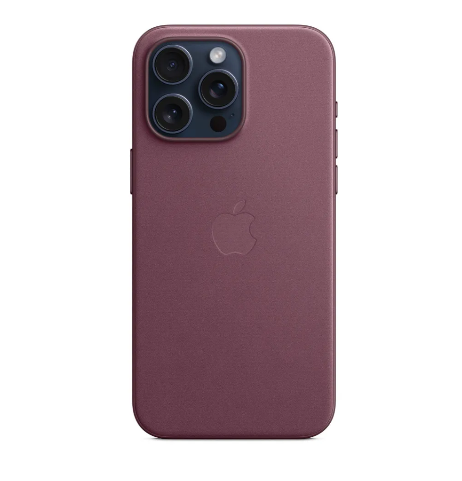 Чехол iPhone 15 Pro MagSafe /Тканевый чехол MagSafe FineWoven для Айфон 15 Про / ( красный )