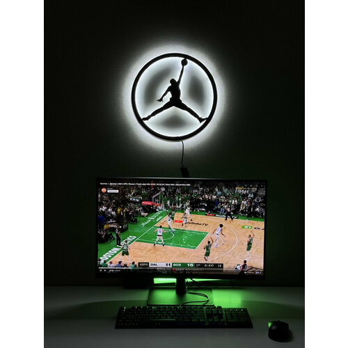 фото Светодиодный настенный ночник "nba, michael jordan", размер 32см solovevstore
