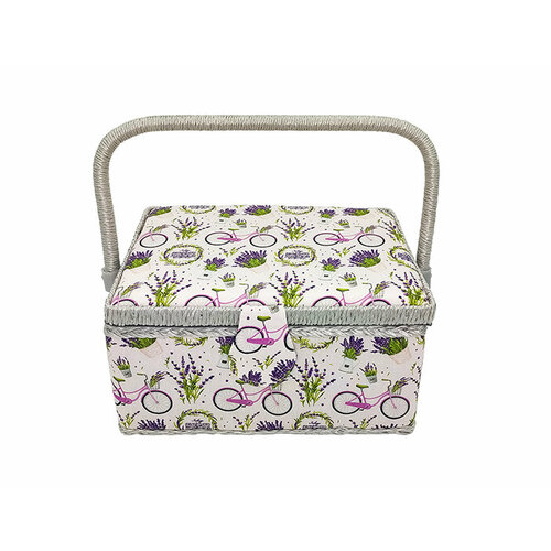 Шкатулка для рукоделия ELF-PROVANCE, 24 х 13 х 18 см, 2 отделения, белый/лаванда