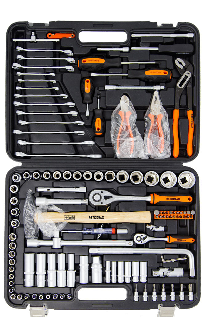 Набор инструментов АвтоDело 119 предметов 1/2 DR 1/4 DR в кейсе