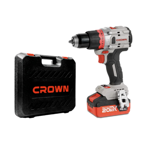 Аккумуляторная ударная дрель-шуруповерт Crown CT21127HMX-4 BMC 20В 2х40 Ач 25490₽
