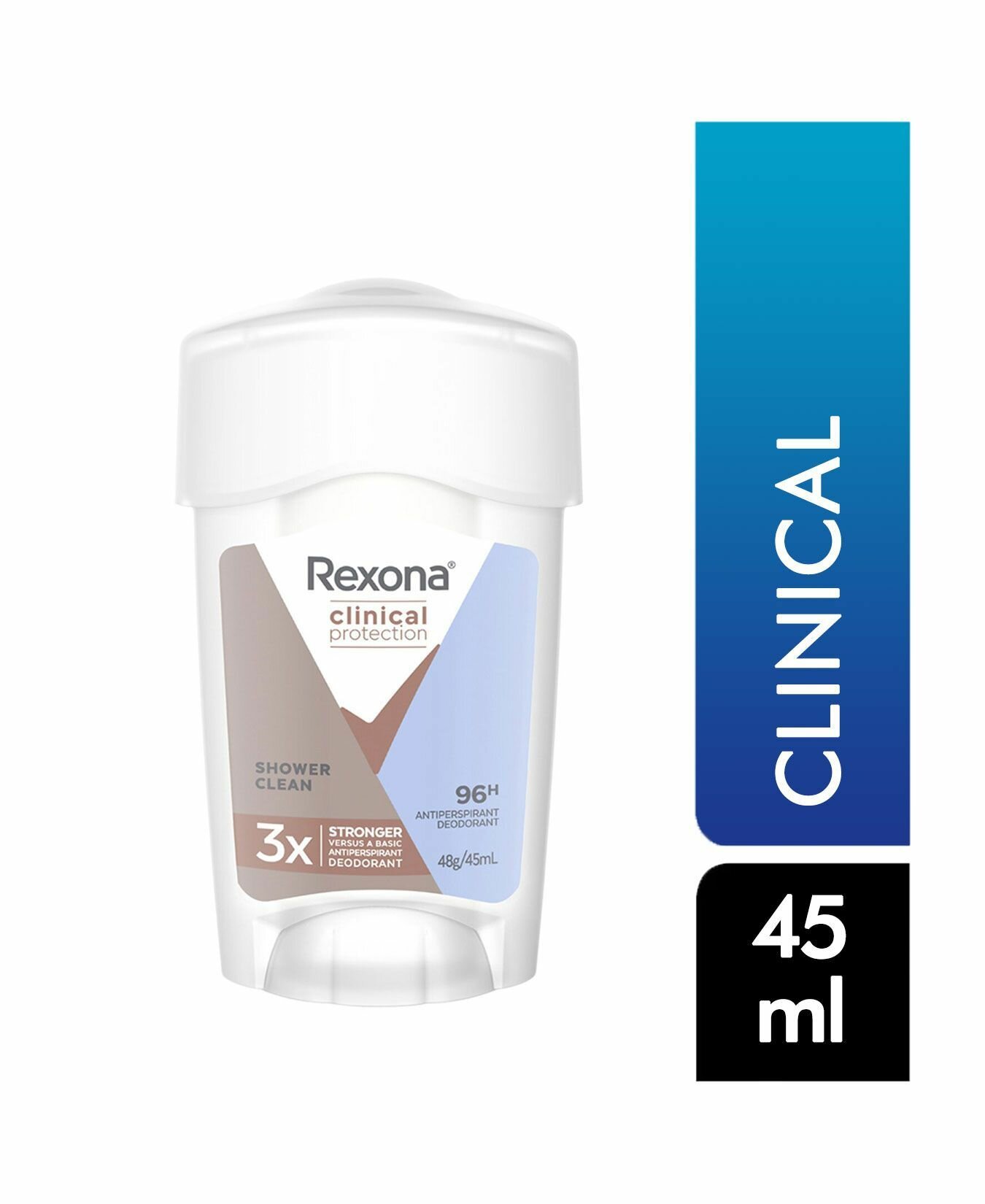 Женский дезодорант-стик Rexona Clinical Protection Shower Clean, 45 мл