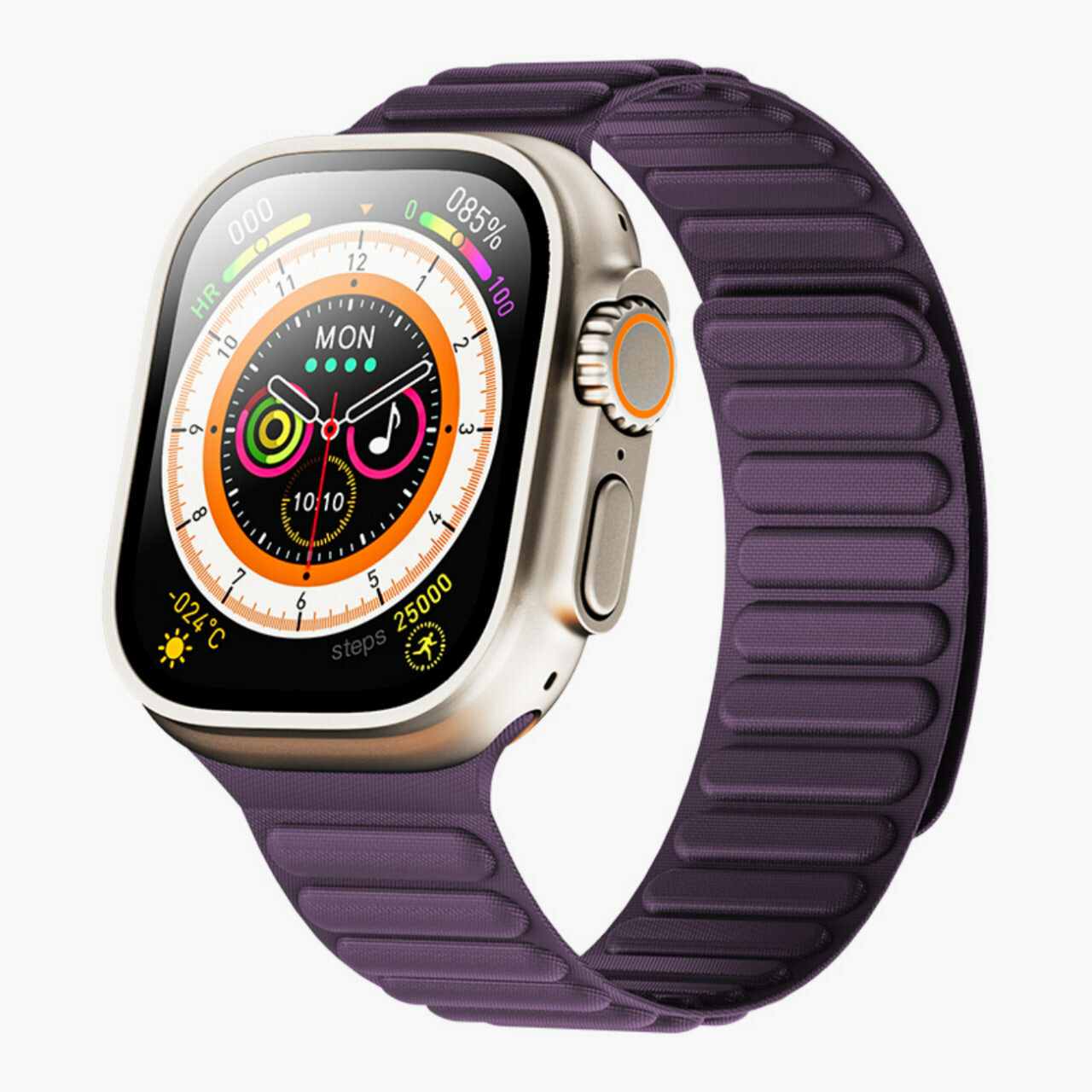 Ремешок для часов Apple Watch Ultra/49/45/44/SE/42 mm KEEPHONE Fine Woven Оригинал, сильные магниты — Mulberry