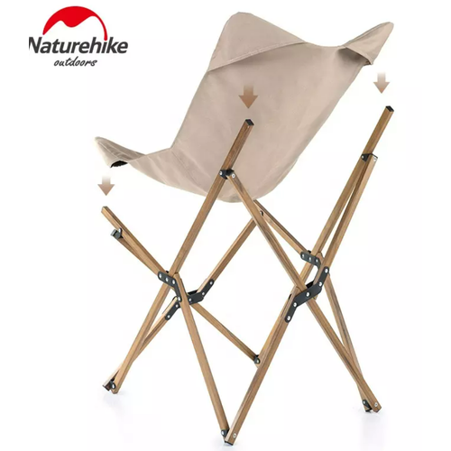 Кресло туристическое Naturehike MW01, складное, хаки, до 120 кг