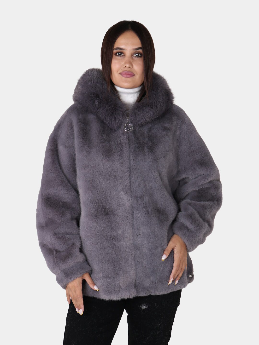 Пальто, размер One Size, серый — фото 1