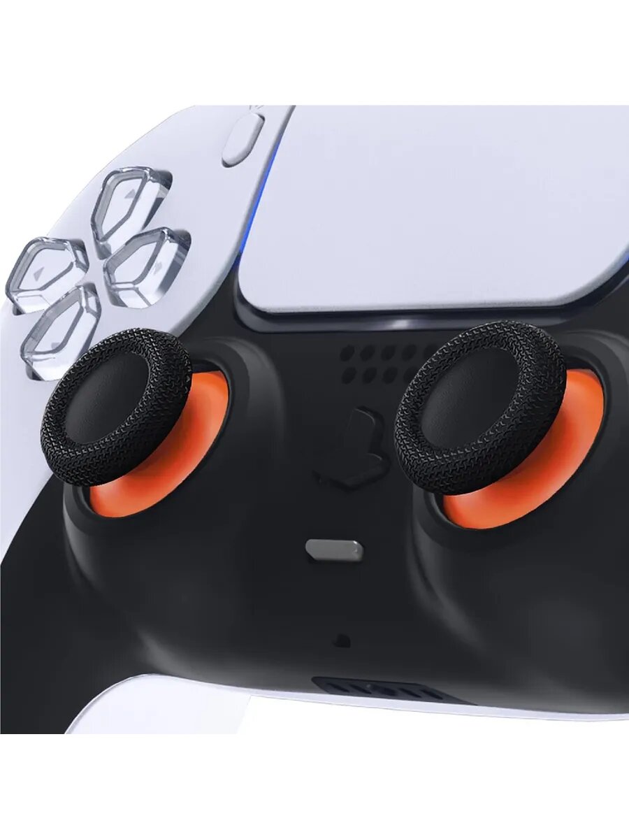 Стики IVYUEEN, для PlayStation 5 DUALSENSE, оранжево-черные, 2 шт.