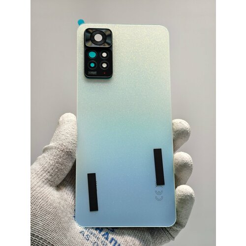 Оригинальная задняя крышка для Xiaomi Redmi Note 11 Pro 4G/5G (2201116TG/2201116SG) голубая