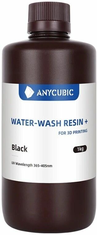 Фотополимер Anycubic Water-Wash Resin+ Чёрный, 1 л