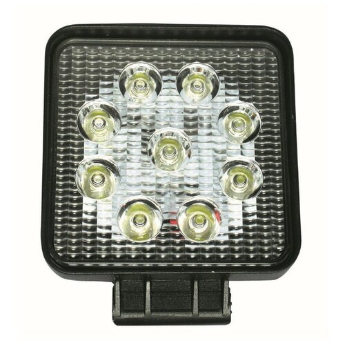 Маяк Фара светодиодная MK1007A (рабочий свет,кв. мет. корп. 9 LED по кругу, 27W) WHITE (маяк)