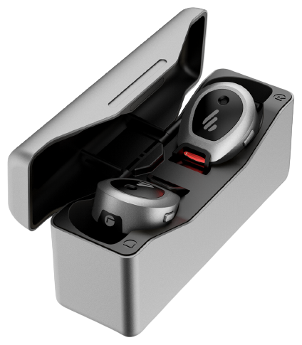 Гарнитура EDIFIER TWSNB, Bluetooth, вкладыши, серый/черный - фото №1