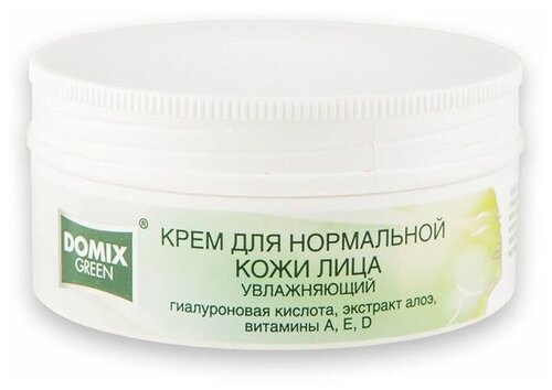 Domix green Крем для нормальной кожи увлажняющий гиалуроновая /алоэ/витамины a, e, d 75мл