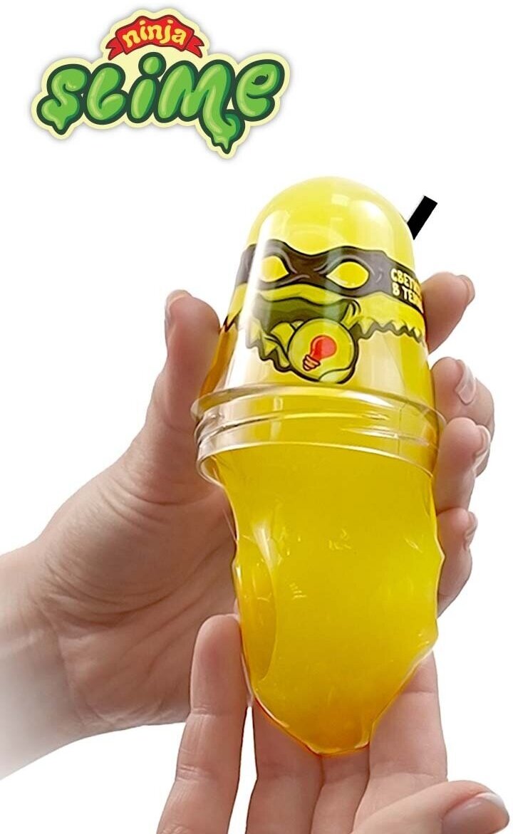 SLIME "NINJA", СМЕШИВАЙ ЦВЕТА 2 В 1, ЖЕЛТЫЙ, КРАСНЫЙ в кор.40шт Волшебный мир - фото №4