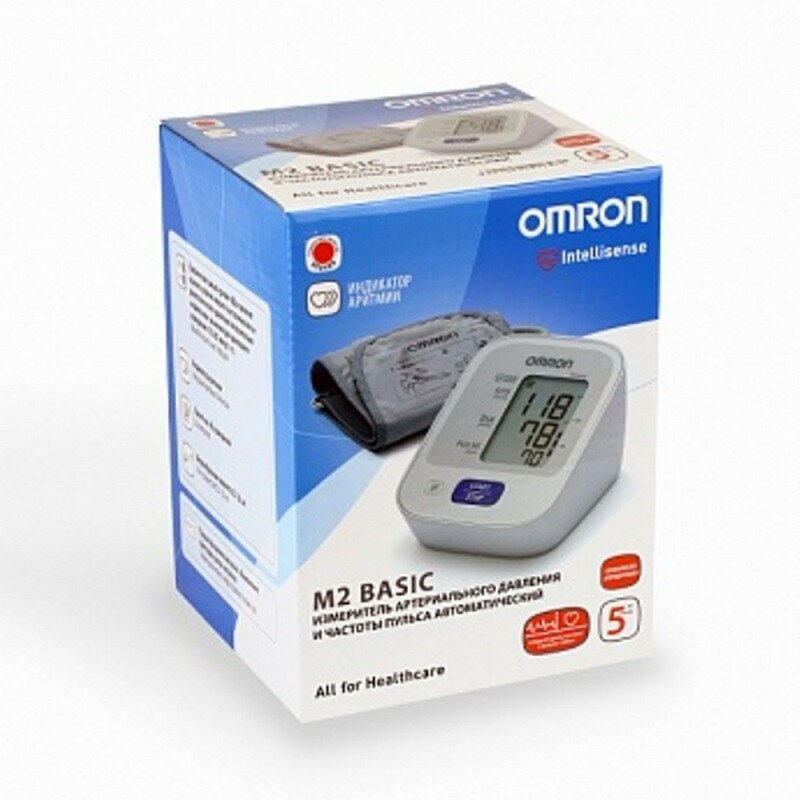 Тонометр Omron M2 Basic + средняя манжета HEM 7121-RU