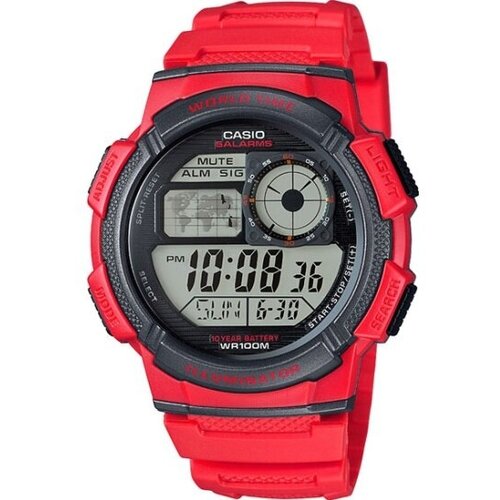 Наручные часы CASIO Collection AE-1000W-4A, красный