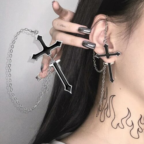 Серьги GH, черный