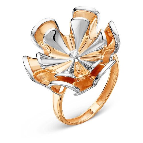 фото Золотое кольцо кюз del'ta dд110006 с бриллиантом diamant-online