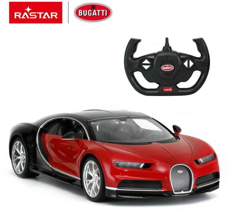 Машина р у 1:14 Bugatti Chiron Цвет Красный 75700R