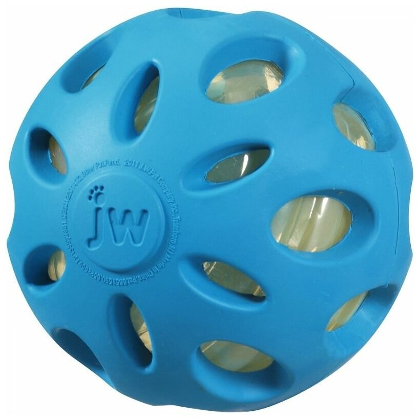 Игрушка для собак Мяч JW сетчатый хрустящая резина большой - фотография № 5