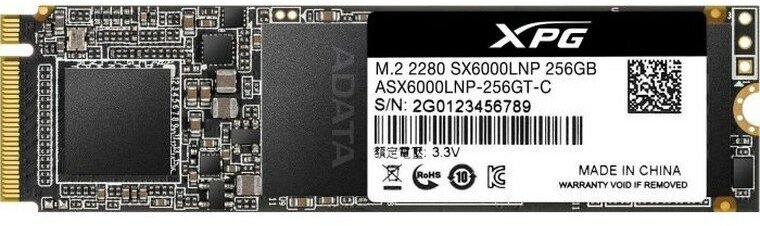 Накопитель SSD M.2 256Gb ADATA XPG SX6000 TLC ASX6000LNP-256GT-C