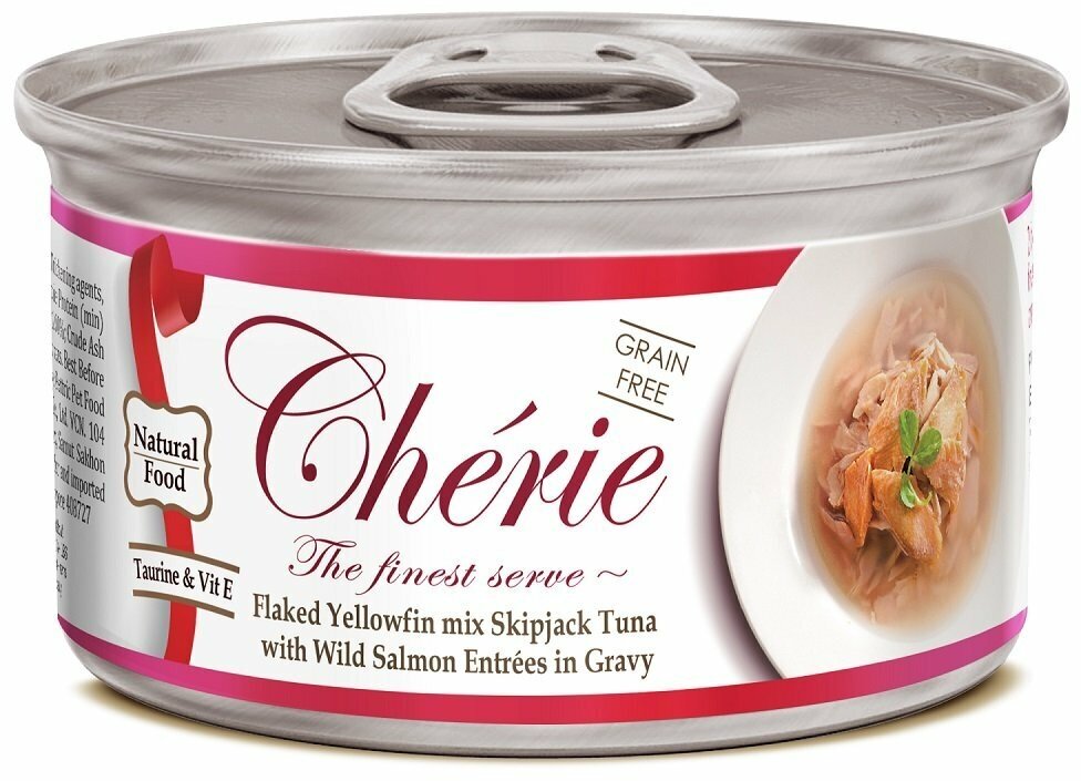 Pettric Cherie влажный корм для кошек тунец с лососем в подливе (24шт в уп) 80 гр