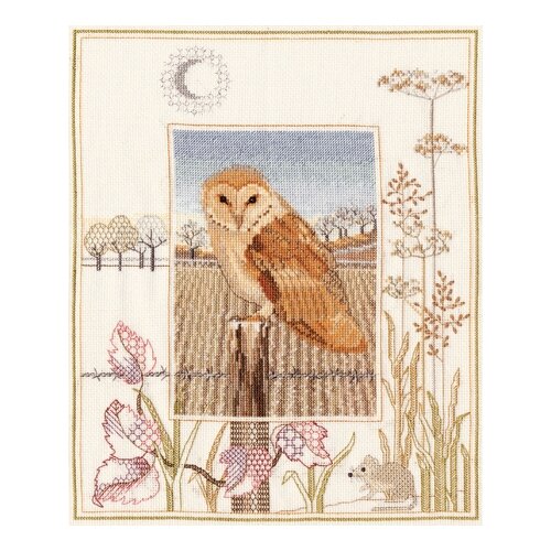 фото Набор для вышивания в технике бэкстич и счётный крест barn owl derwentwater designs