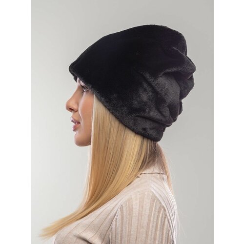 шапка женская ермолка норка Шапка ArKgreat, размер 54-58, черный