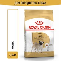 Сухой корм Royal Canin Pug Adult (Мопс Эдалт) для взрослых собак породы Мопс от 10 месяцев до 12 лет 1,5 кг
