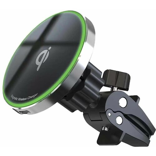Автомобильный MagSafe-держатель с беспроводной зарядкой на вентиляционную решётку Dunobil Fix Magnet (Чёрный / Black)