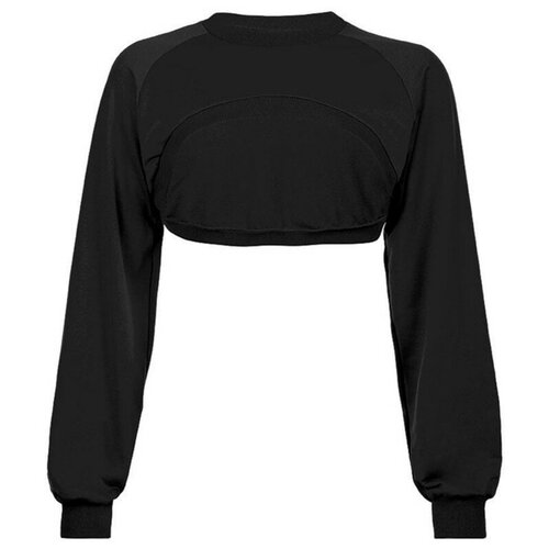 фото Женский повседневный стильный пуловер от ak angel's kiss, укороченный топ с длинным рукавом, черный, one size