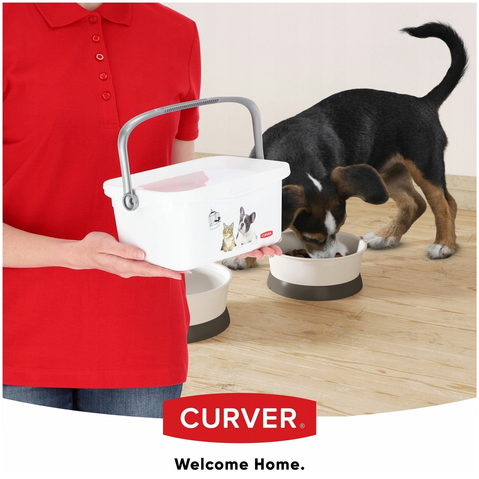 Контейнер для корма животных, герметичный с ручкой Curver MULTIBOXX PET 3 литра - фотография № 6