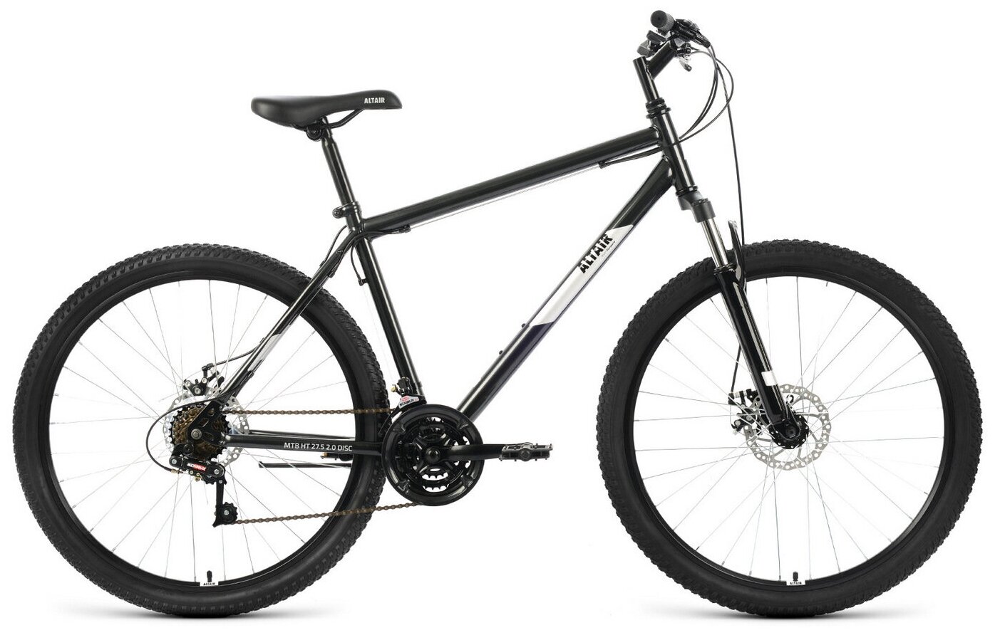 Горный велосипед Altair MTB HT 27.5 2.0 D, год 2022, цвет Черный-Серебристый, ростовка 19