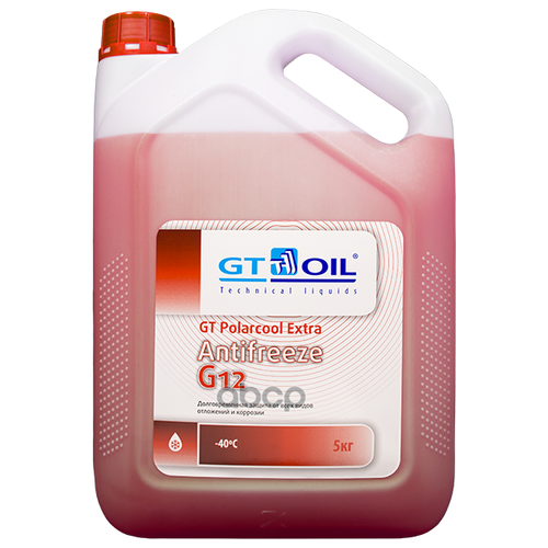 Антифриз Gt Polarcool Extra G12 Красный, 5 Кг GT OIL арт. 1950032214069