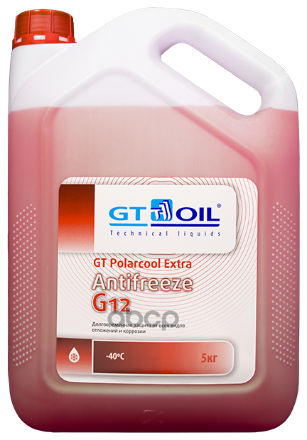 Антифриз Gt Polarcool Extra G12 Красный 5 Кг GT OIL арт. 1950032214069