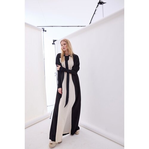 Платье Madina Saral'p, вискоза, размер onesize, черный, белый