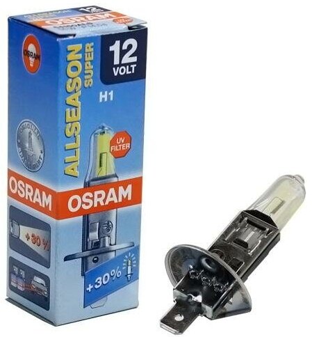 Лампа галогенная H1 12В 55 Вт P14,5s Allseason Osram