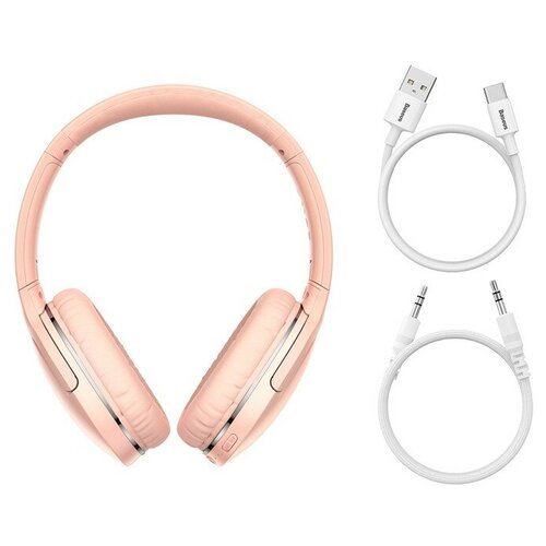 Беспроводные наушники BASEUS Encok D02 Pro BT53 AUX 450 mAh кабель AUXType-C Розовый 2699₽
