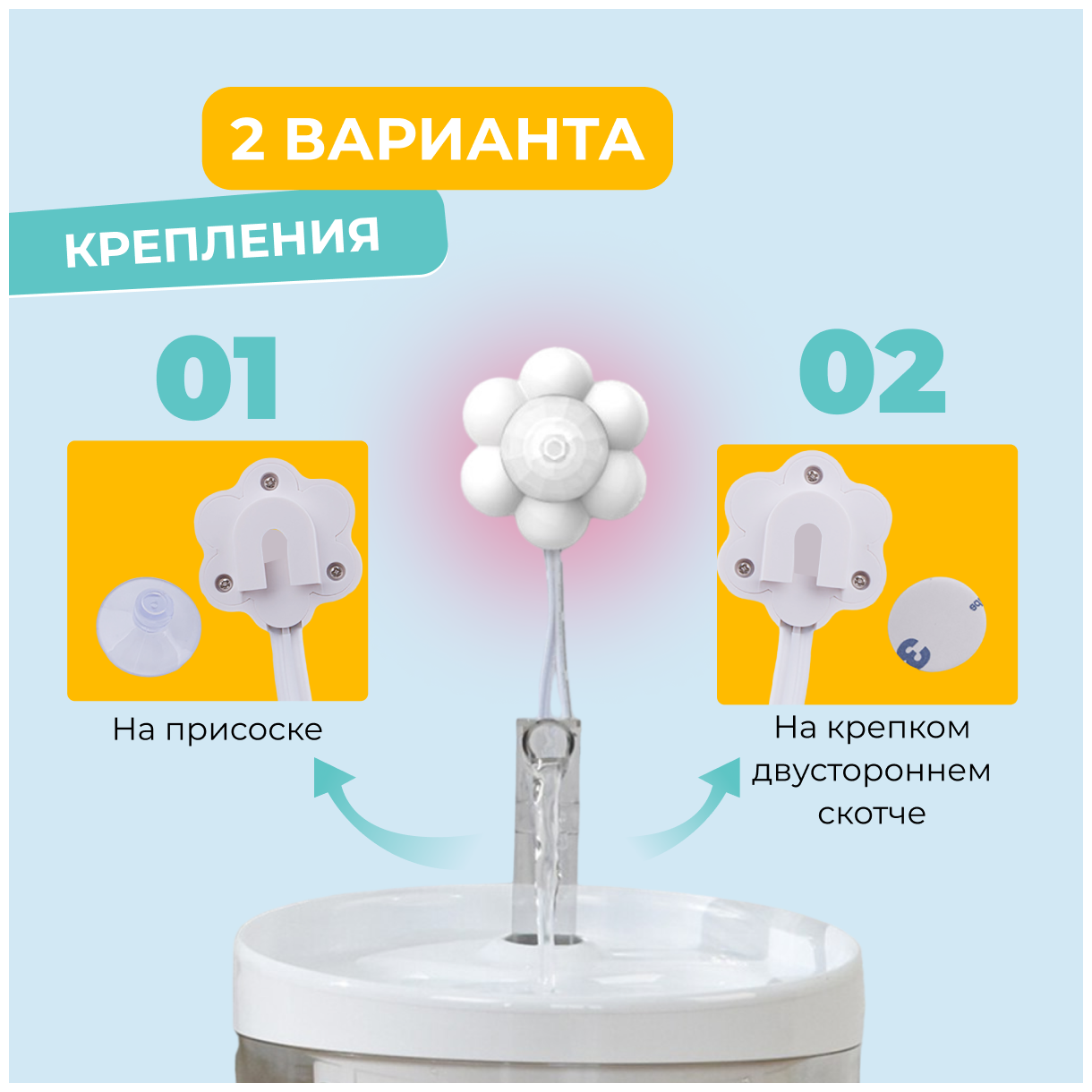 Автоматическая поилка фонтан с датчиком движения для кошек, собак и птиц / Автопоилка фонтан, морская волна - фотография № 7