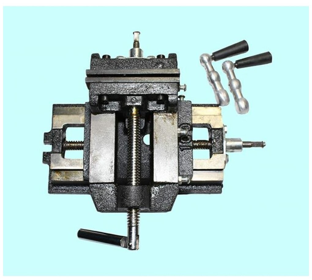 Тиски Станочные 100мм координатные с 2-мя суппортами LTCV100 \"CNIC\" (шт)