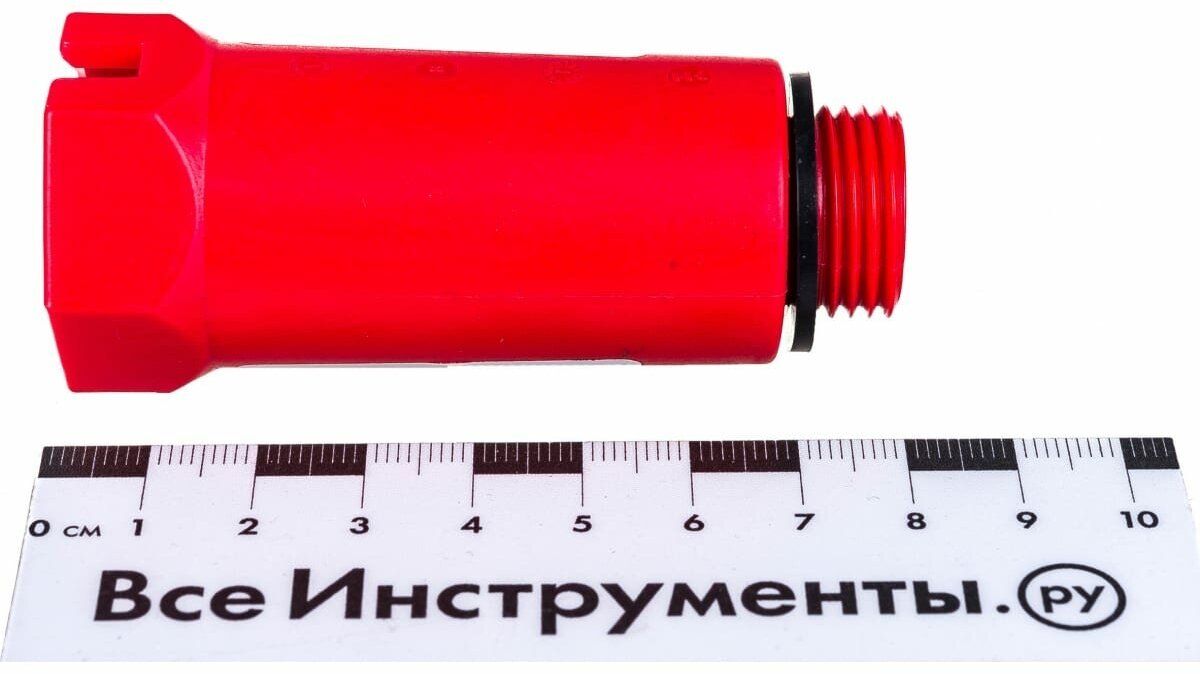 Монтажная заглушка Uni-Fitt Н 1/2", с прокладкой, красная 608R2000 - фотография № 5