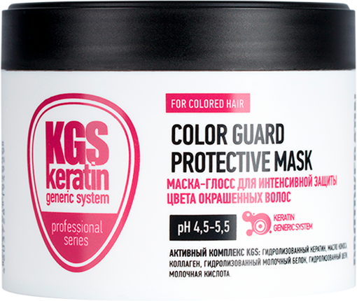 PROTOKERATIN маска-глосс для интенсивной защиты цвета окрашенных волос, 250 мл, арт. ПК1204