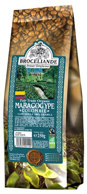 Кофе молотый Broceliande Maragogype Colombie, 250 г - фотография № 2