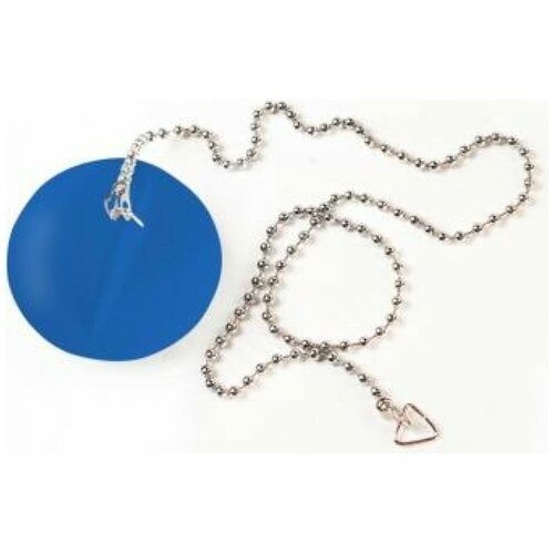 Пробка для ванной Аквалиния голубая, с металлической цепочкой P02