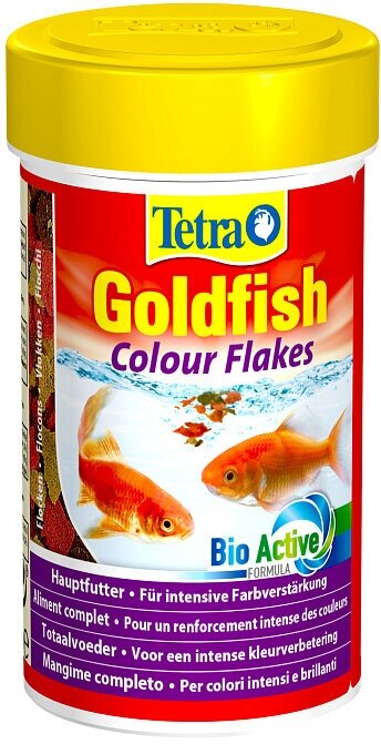 TetraGoldfish Colour корм в хлопьях для улучшения окраса золотых рыб, 100 мл. - фотография № 2