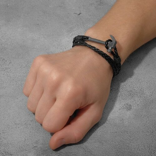 фото Браслет queen fair, металл, размер 43 см, черный, серебряный