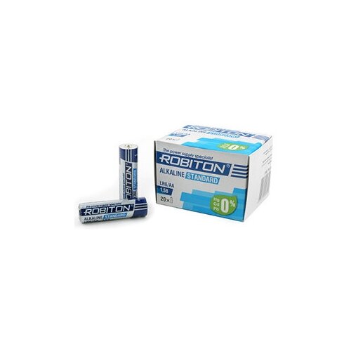 Батарейка ROBITON Alkaline Standard LR6/AA, в упаковке: 20 шт.