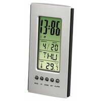 Часы с термометром HAMA LCD Thermometer (075298), серебристый / черный