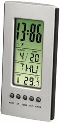 Часы с термометром HAMA LCD Thermometer (075298), серебристый / черный